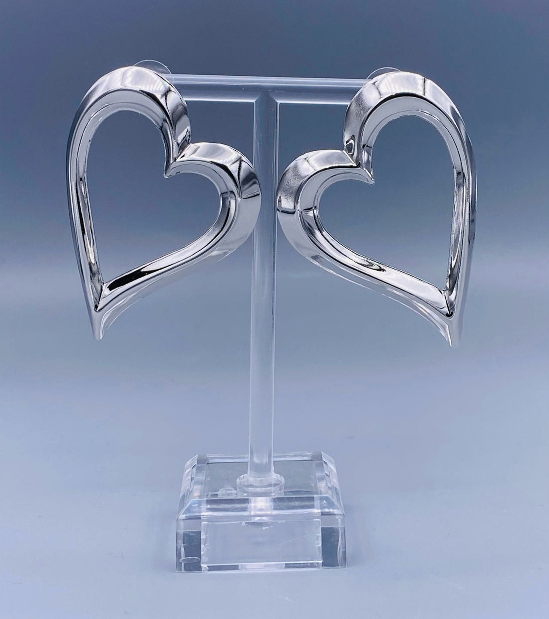 Rustic Big Heart Earrings - KP093