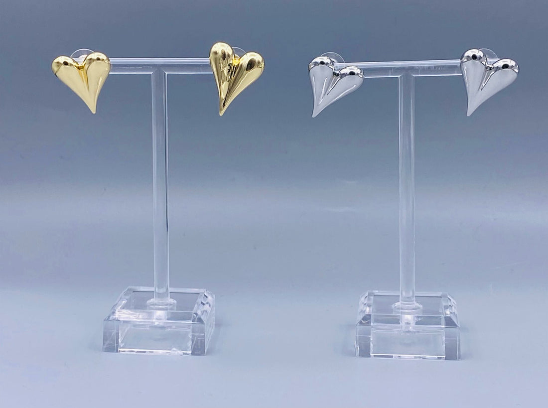 Puffy Heart Earrings - KP004