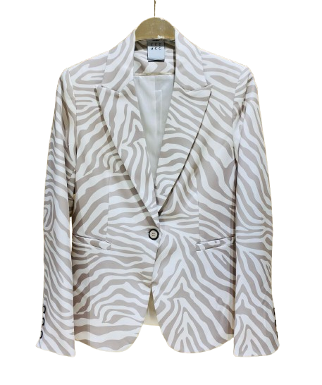 43-1076 (Zebra Print Jacket) سترة طباعة حمار وحشي