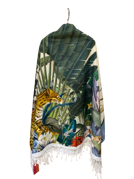 31321 (Jungle Fouta) وشاح بطباعة الغابة