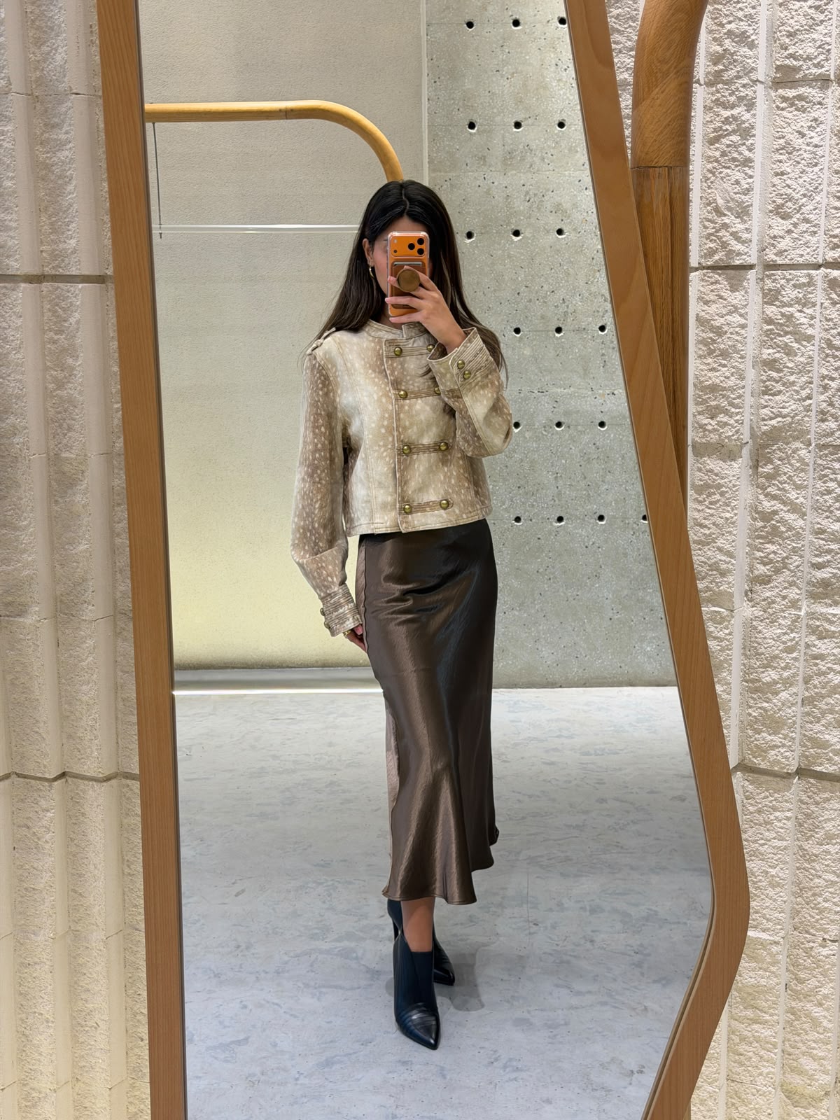 Short printed officer-style jacket JM22860
