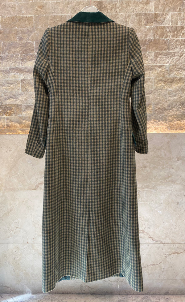 Gaspari معطف منقوش من المخمل بياقة مربعة