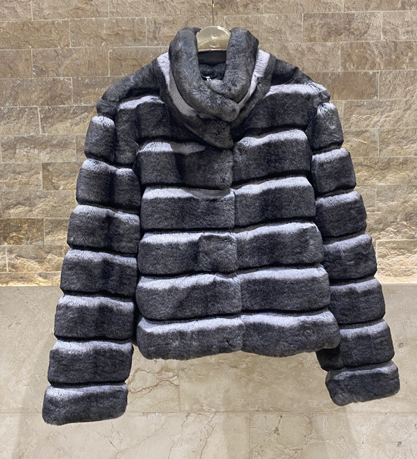 Bianca سترة من الفرو الصناعي على طراز شينشيلا