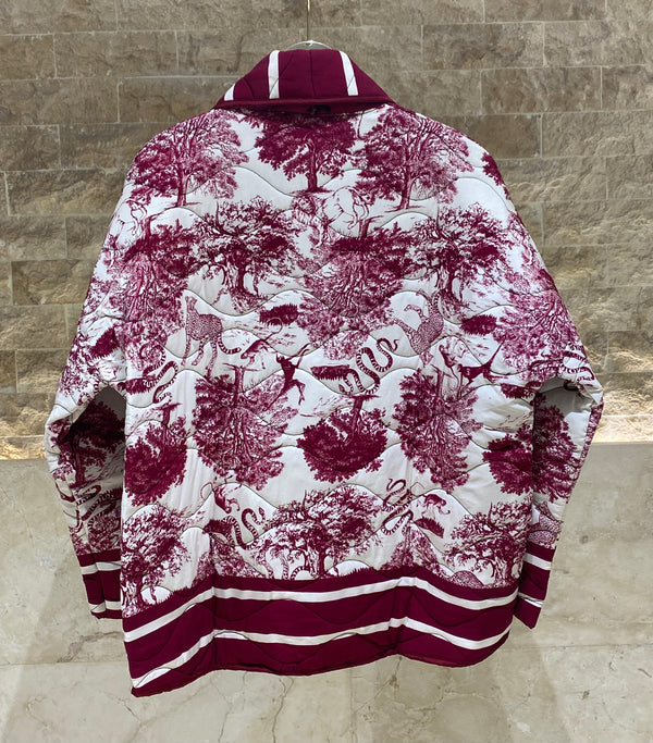 KE7903 Quilted Safari Printed Jacket سترة مبطنة مطبوعة بنقشة سفاري