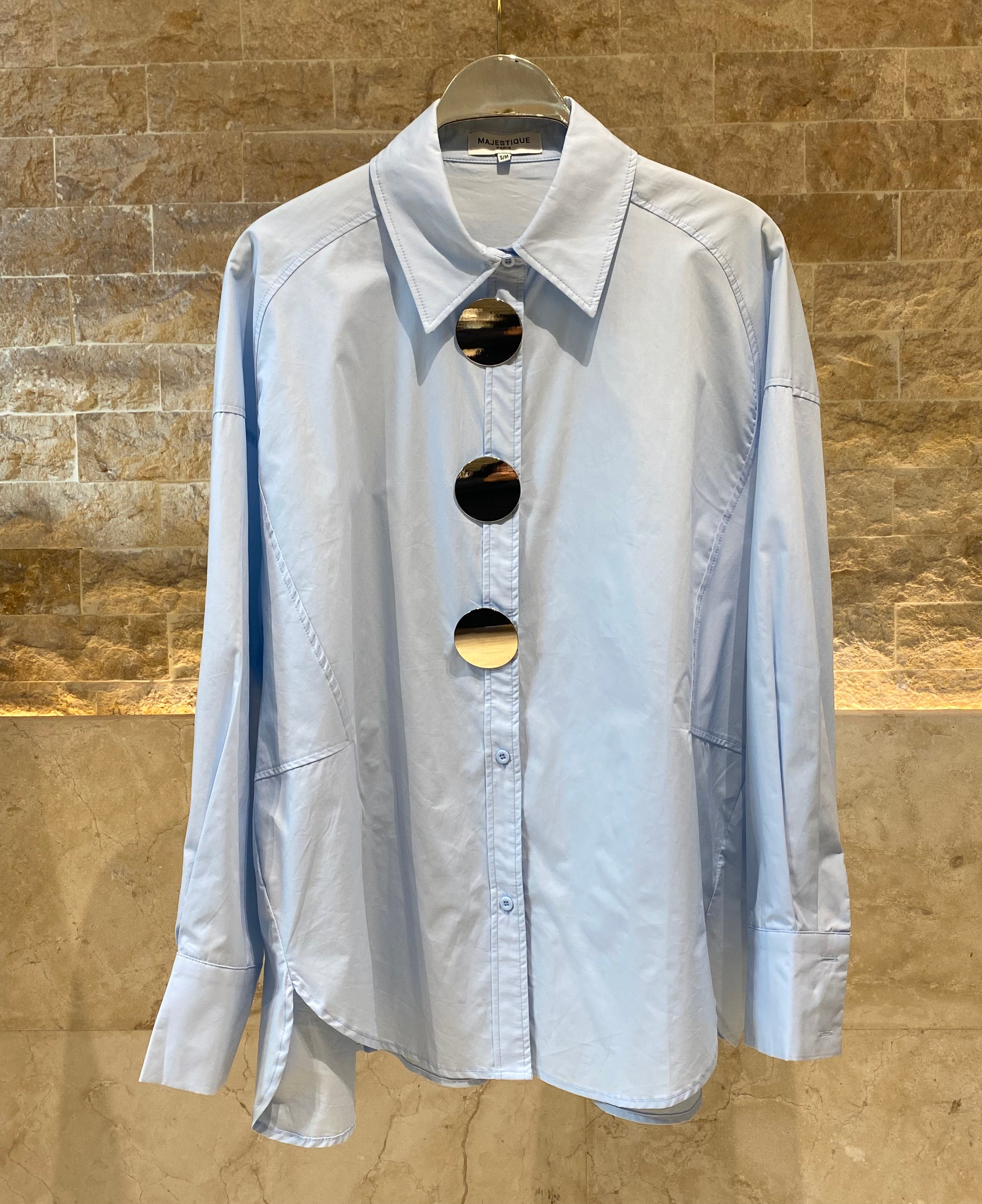 MJ264782 Shirt Collared Oversized Shirt - Brown Loft