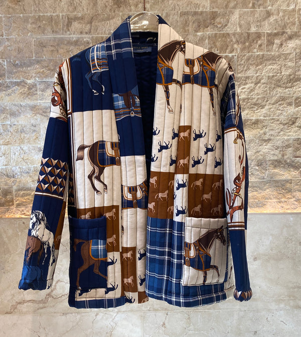 KD7280-17 Horse Print Jacket سترة طباعة الحصان