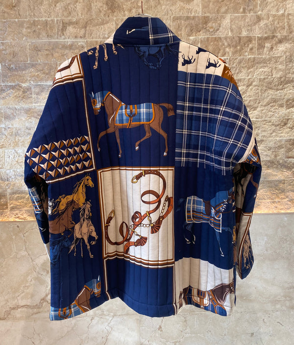 KD7280-17 Horse Print Jacket سترة طباعة الحصان