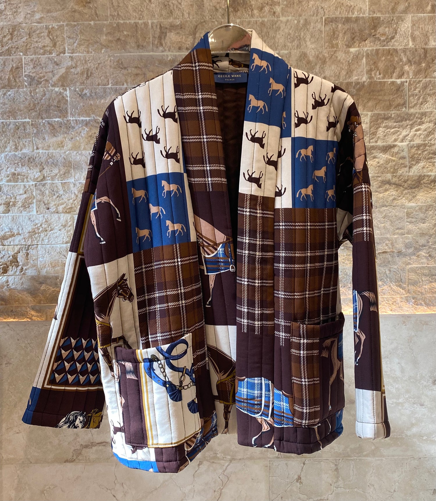 Horse Print Quilted Jacket – KD7280-17