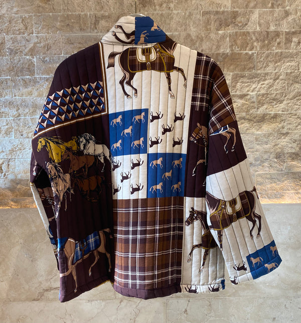 KD7280-17 Horse Print Jacket سترة طباعة الحصان