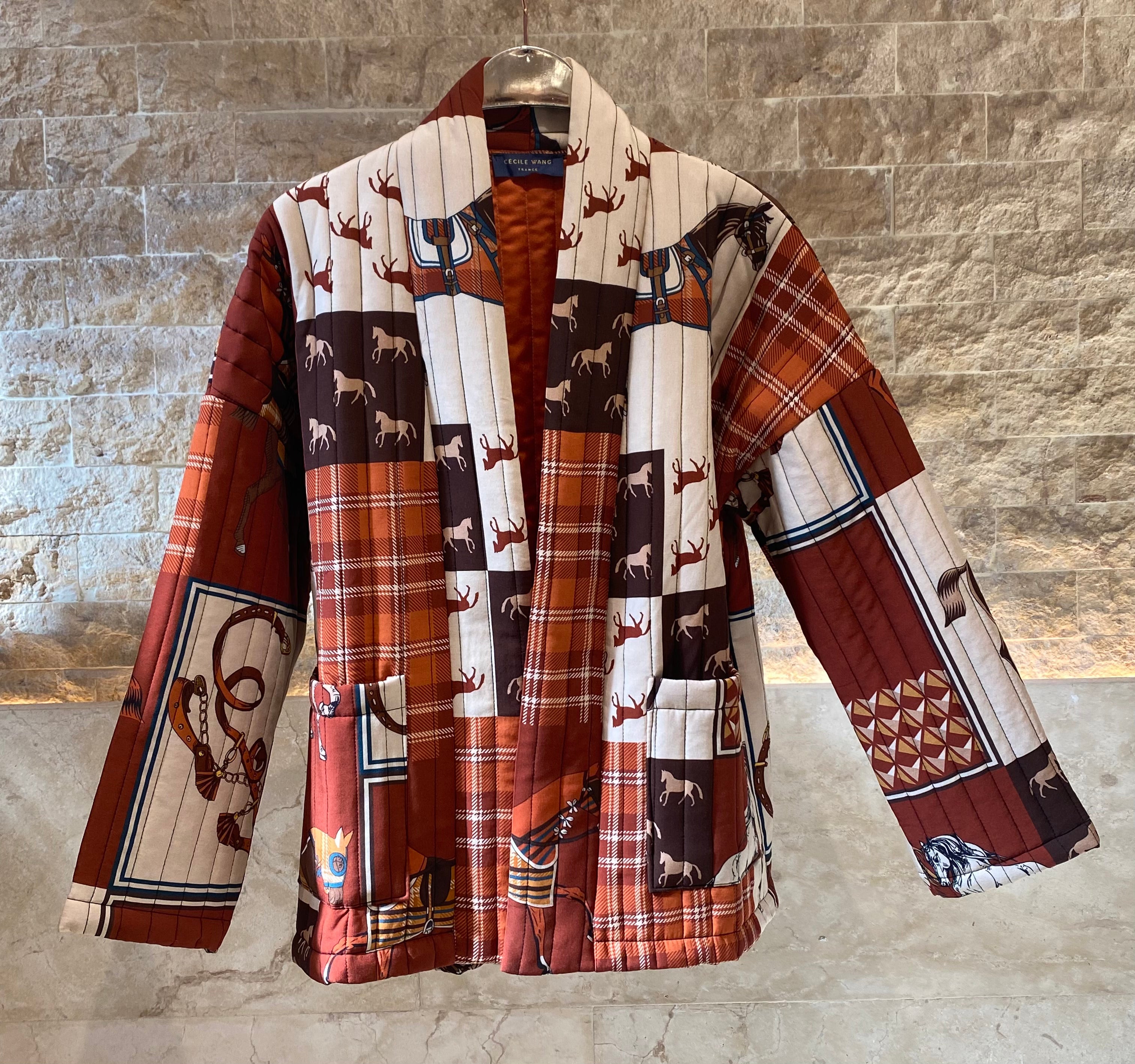 Horse Print Quilted Jacket – KD7280-17