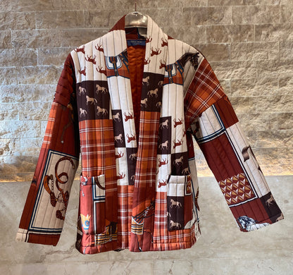 Horse Print Quilted Jacket – KD7280-17