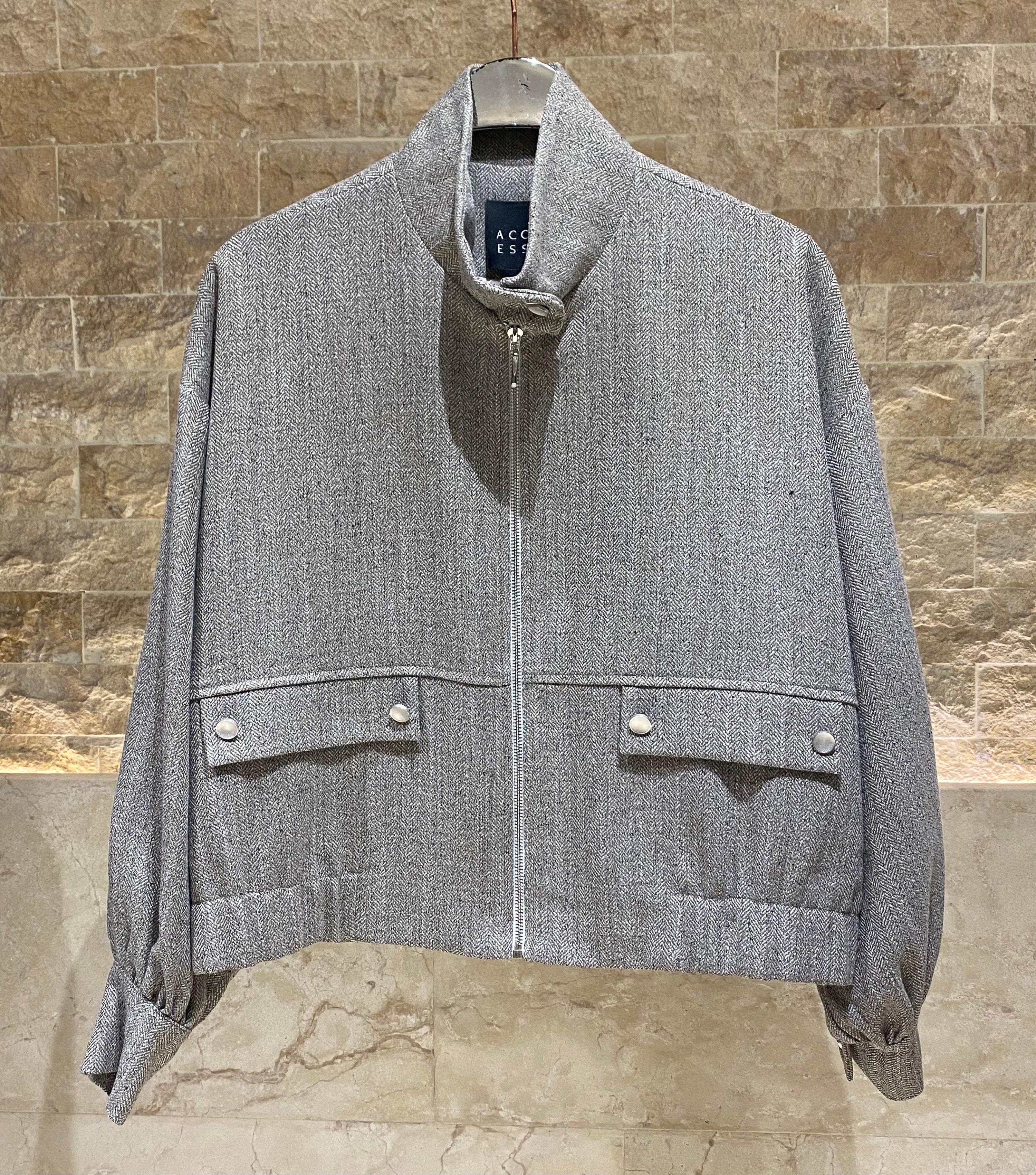 54-1016/5017 Herringbone Weave Jacket And Pants - Brown Loft