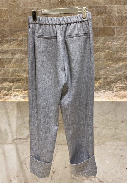 54-1016/5017 Herringbone Weave Jacket And Pants - Brown Loft
