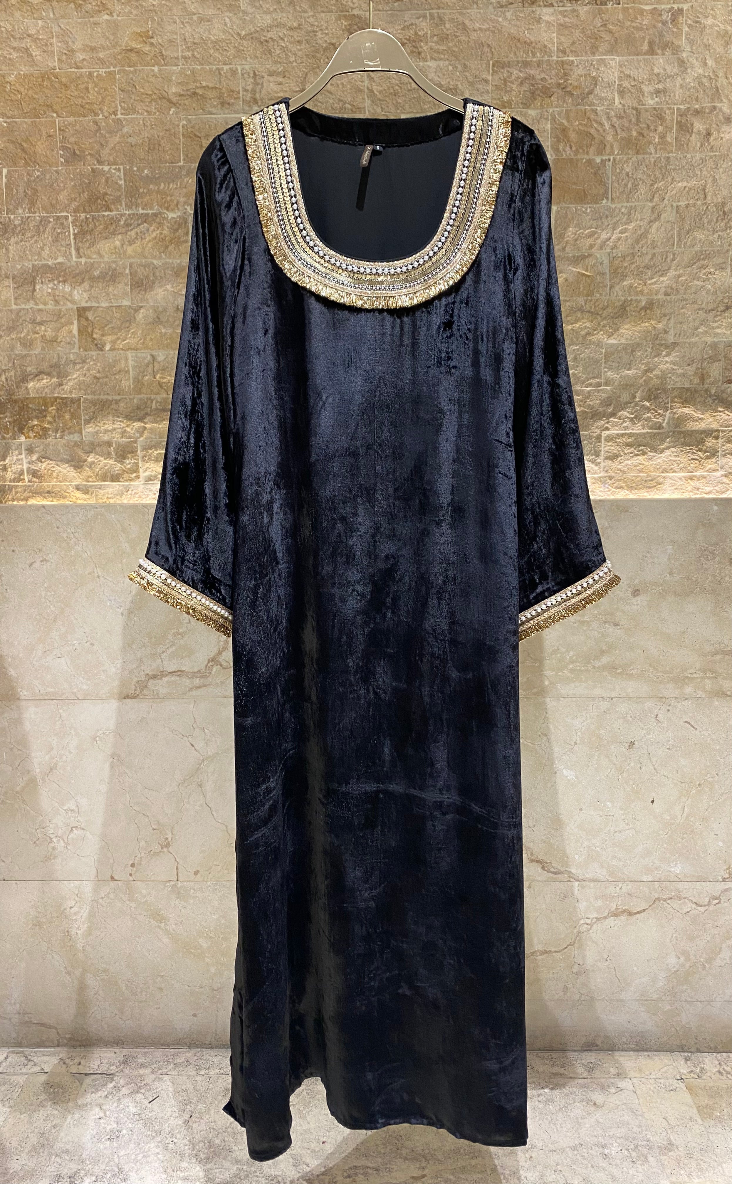 Velvet Pearl Kaftan - Brown Loft