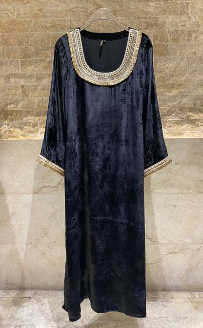 Velvet Pearl Kaftan - Brown Loft
