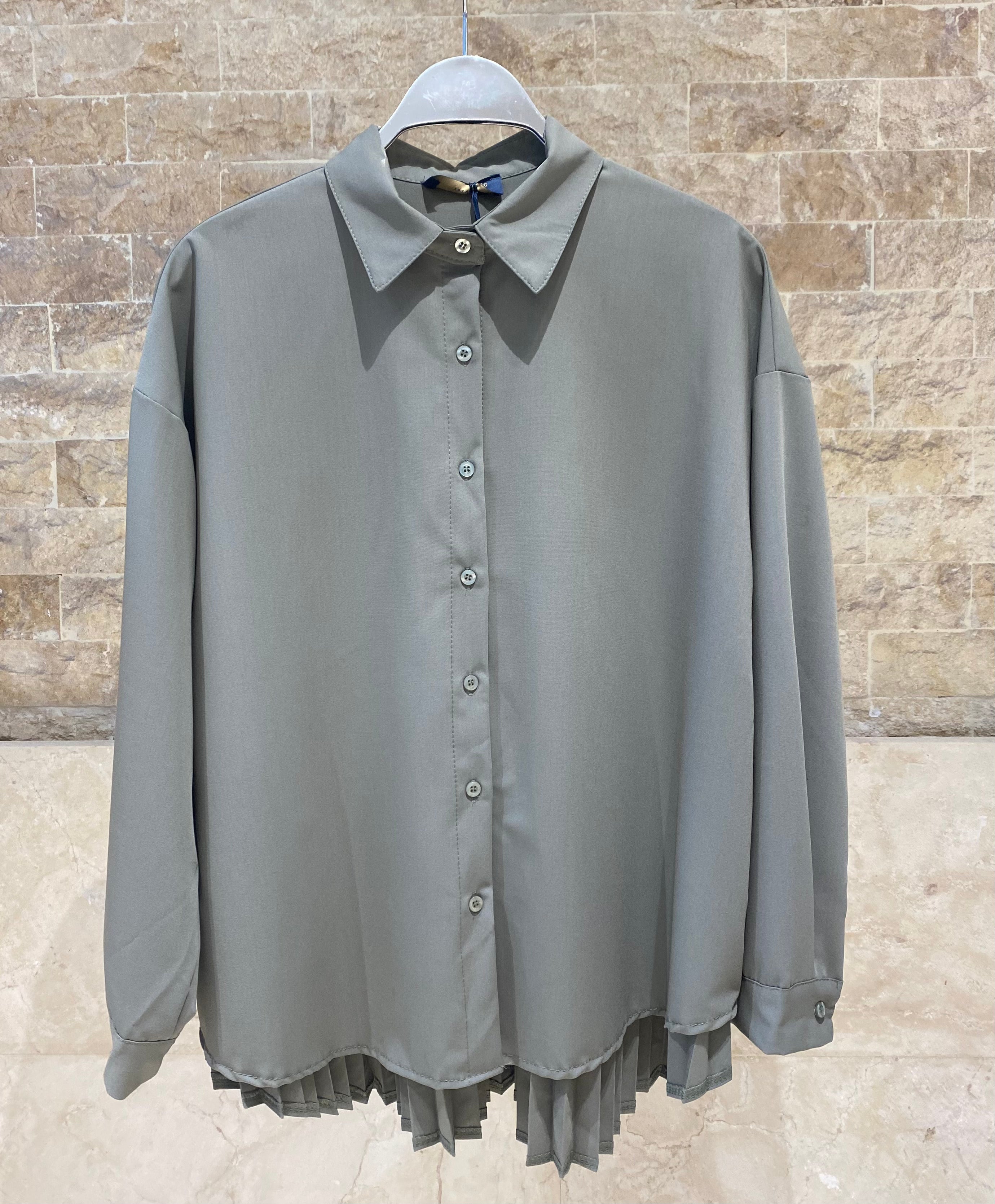 DB90418 Oversized Long Back Shirt
