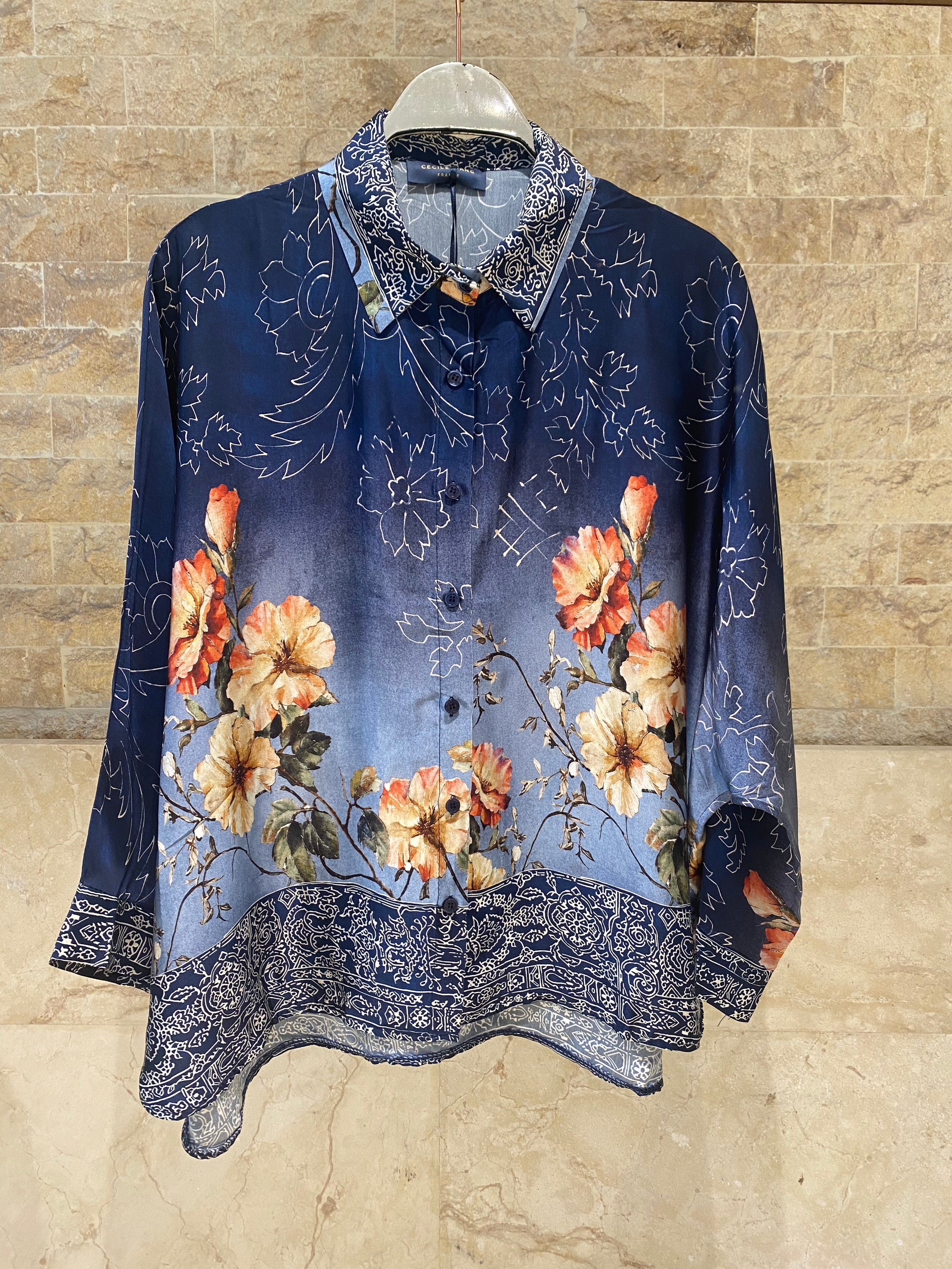 Floral Print Satin Shirt and Pants Sets KD8658/7789VS
