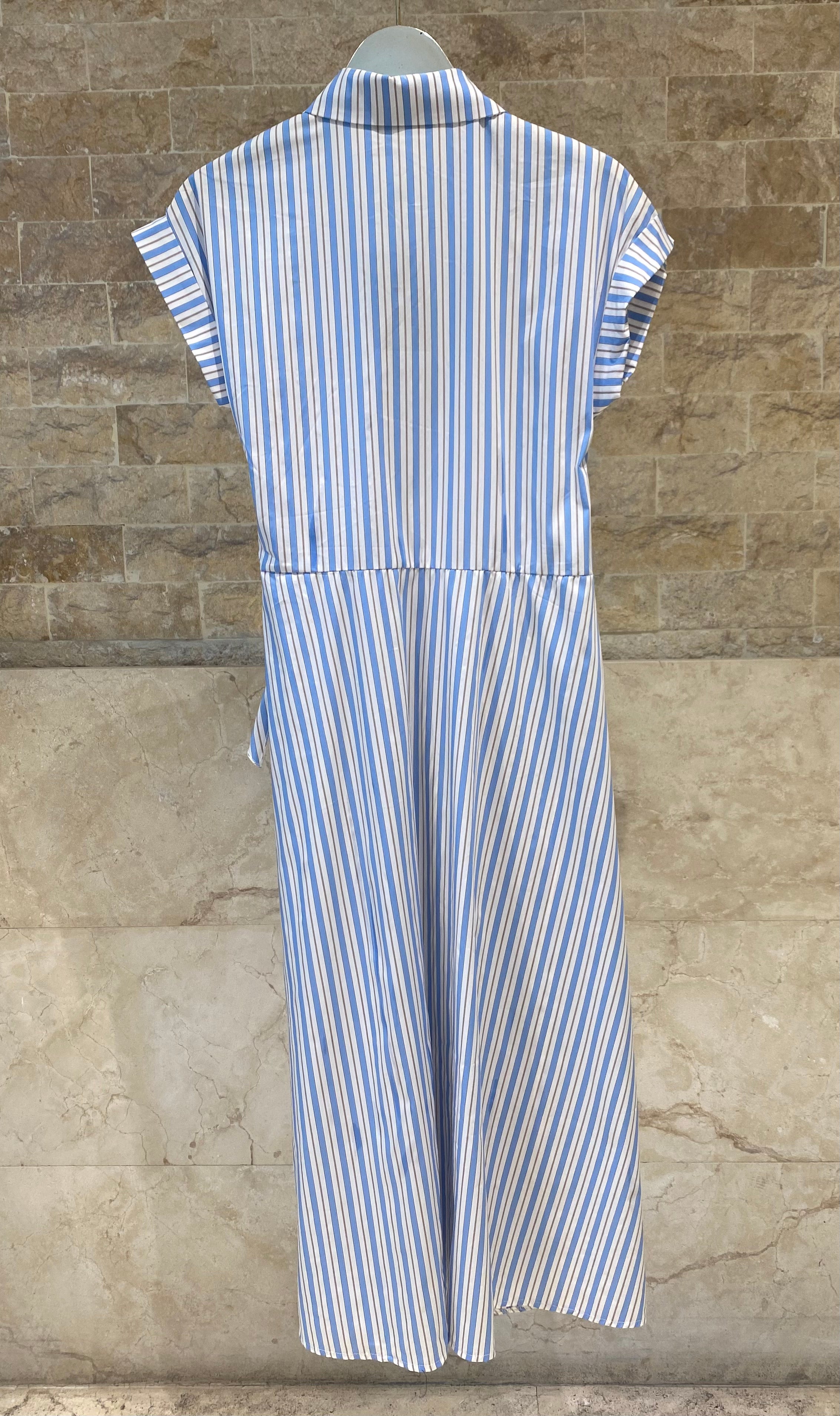 Striped Midi Dress TDM23824-7 فستان ميدي مخطط