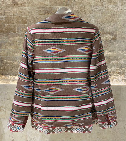 35983 Jacquard Jacket - Brown Loft