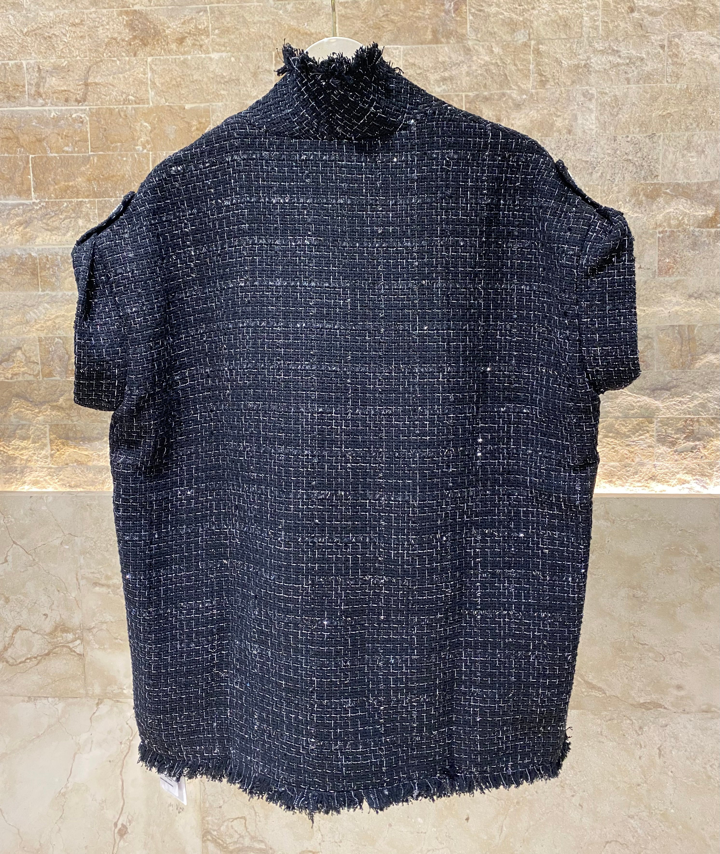 COBEC2002 Lurex Tweed Oversized Jacket - Brown Loft