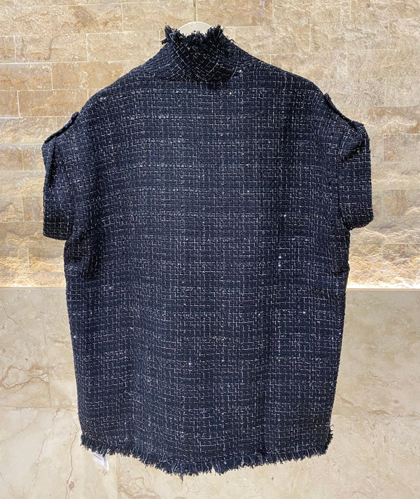 COBEC2002 Lurex Tweed Oversized Jacket سترة لوركس تويد كبيرة الحجم