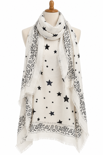 C211036 Square Star Bandana Scarf