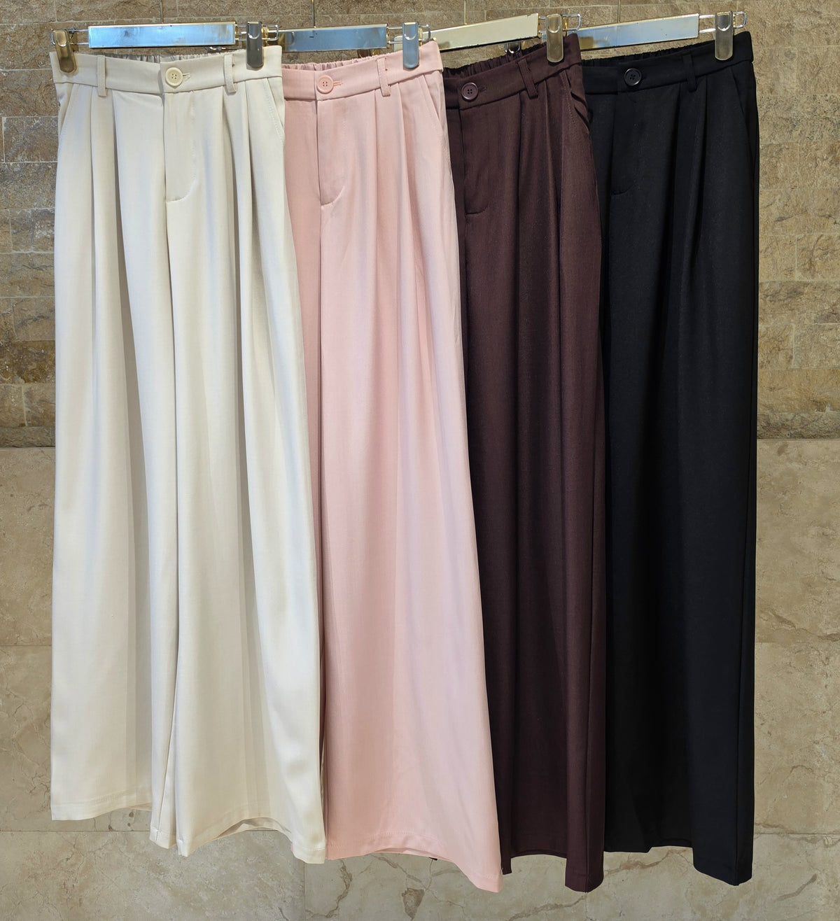 JM33603 Wide Leg Pleated Pants