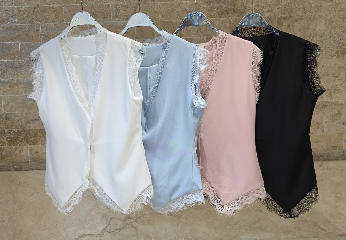 Single Snap Buttoned Sleeveless Vest JM33611