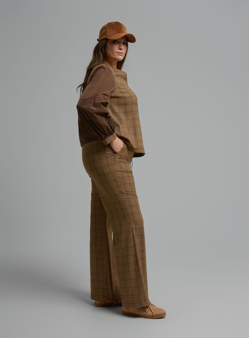 Checked Wide-Leg Trousers 8601.2037