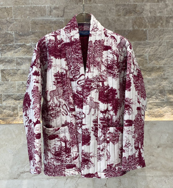 KD7280-8 Quilted Safari Printed Jacket