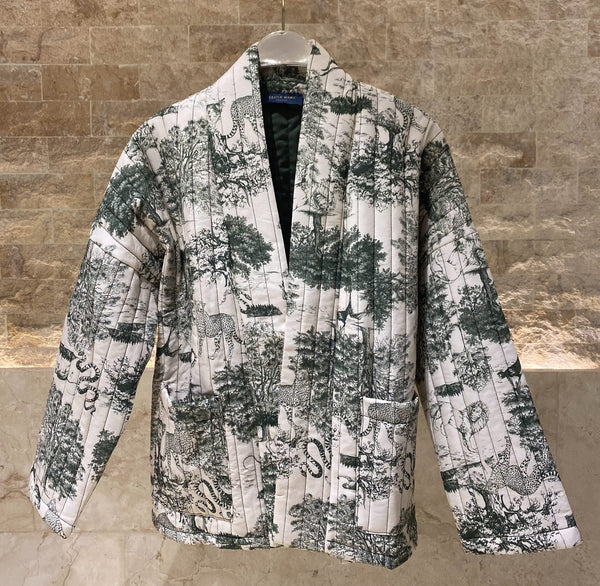 KD7280-8 Quilted Safari Printed Jacket