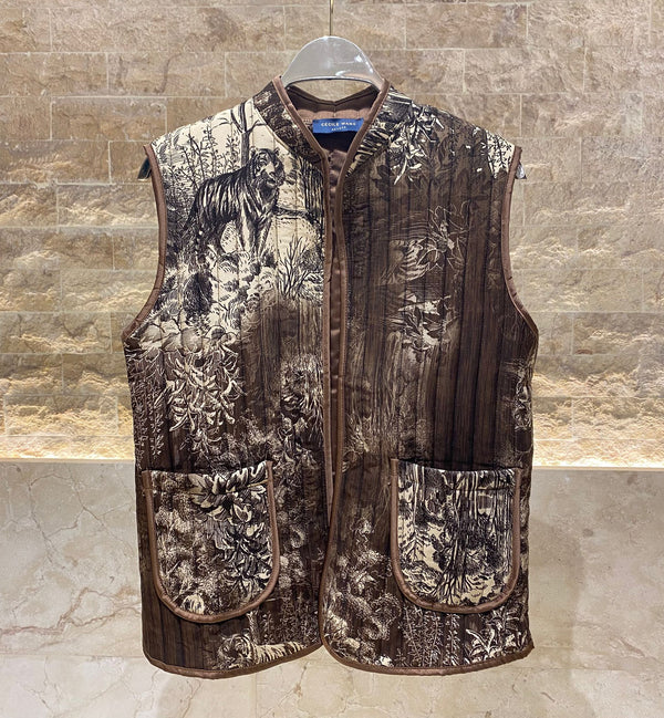 KD7293  Safari Print Vest سترة طباعة سفاري