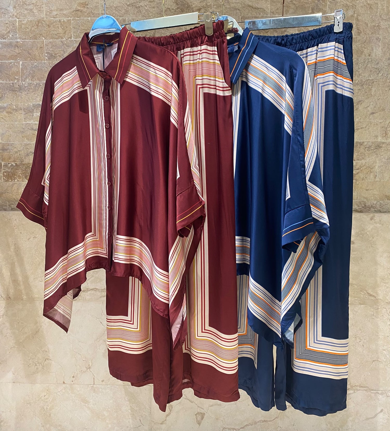 KD8871/9099-71 Ticking Stripe Shirt and Pants Set