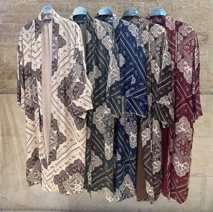 Bandana Satin Kimono Cardigan KD9760VS-8