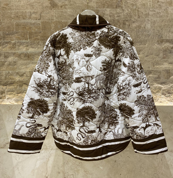 KE7903 Quilted Safari Printed Jacket سترة مبطنة مطبوعة بنقشة سفاري