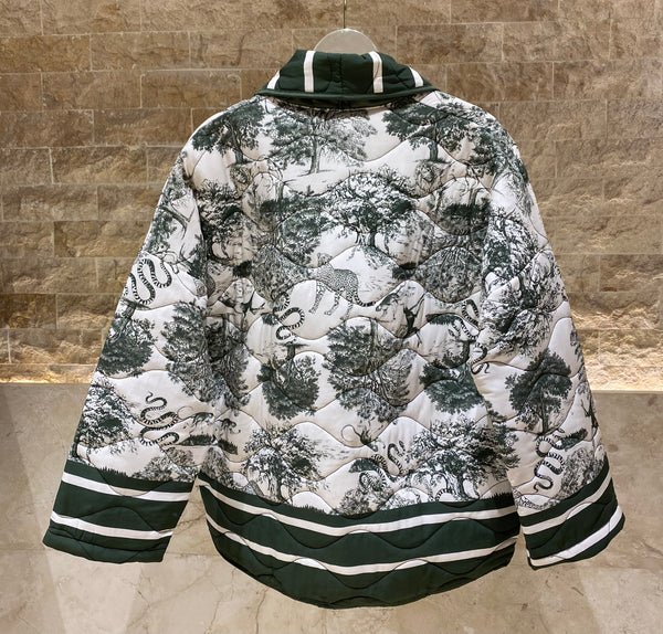 KE7903 Quilted Safari Printed Jacket سترة مبطنة مطبوعة بنقشة سفاري