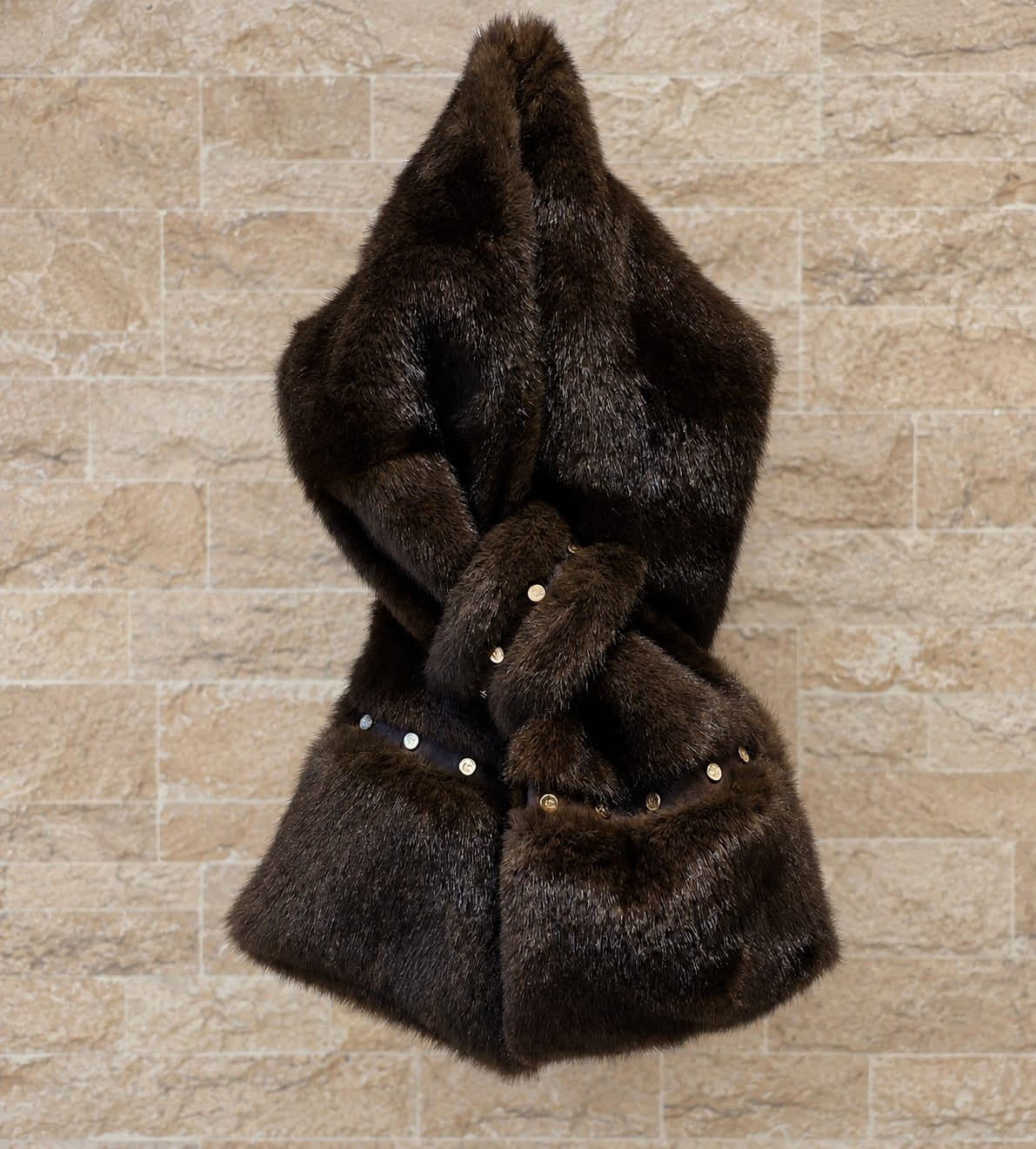 LF2607047 Faux Fur Neck Warmer Scarf