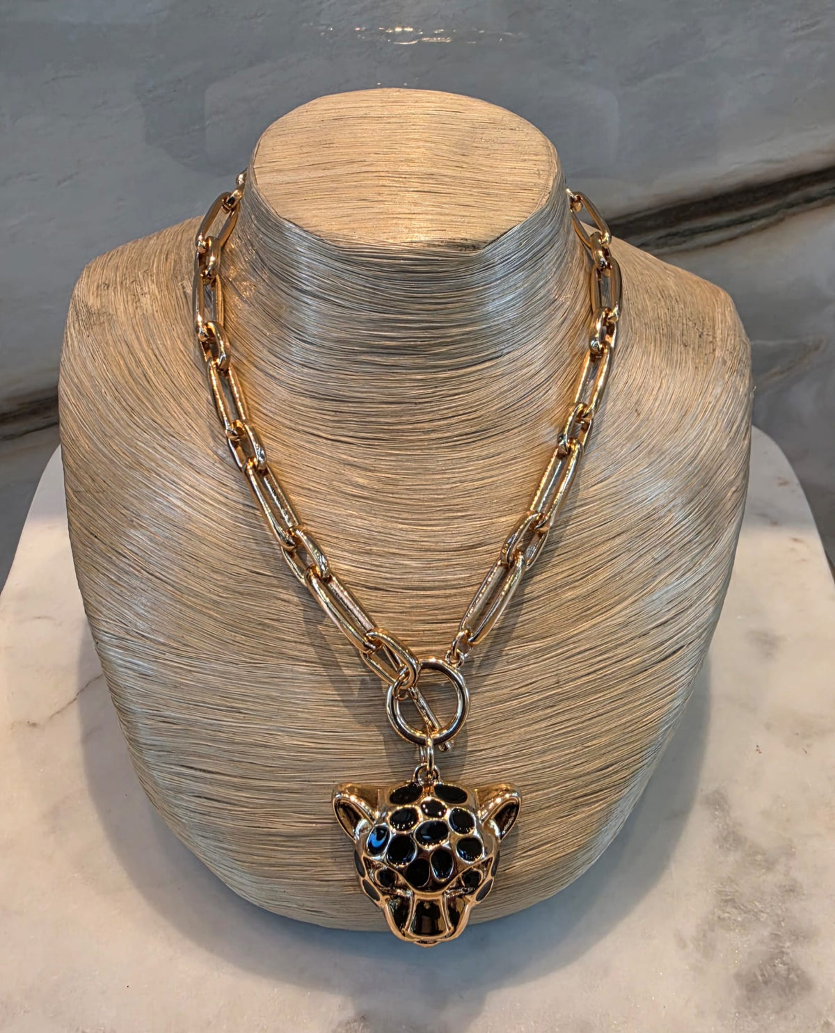 LF2603020 Leopard Head Chain Necklace