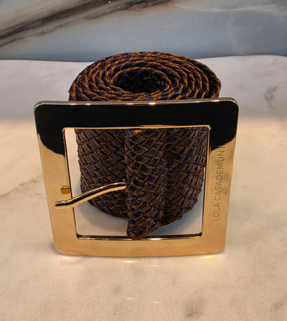 LF2606001 Braided Faux Leather Belt