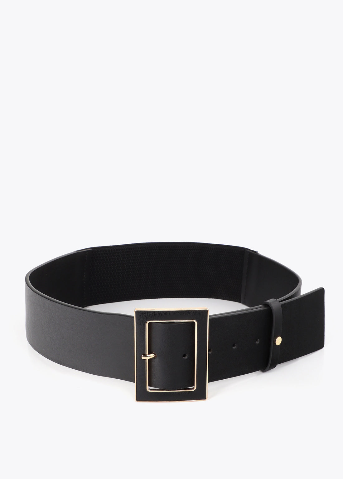 LF2606013 Elastic Sash Belt with Covered Buckle