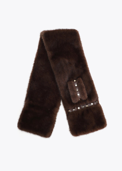 LF2607047 Faux Fur Neck Warmer Scarf