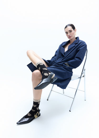 LF2613002 Lurex Patterned Socks