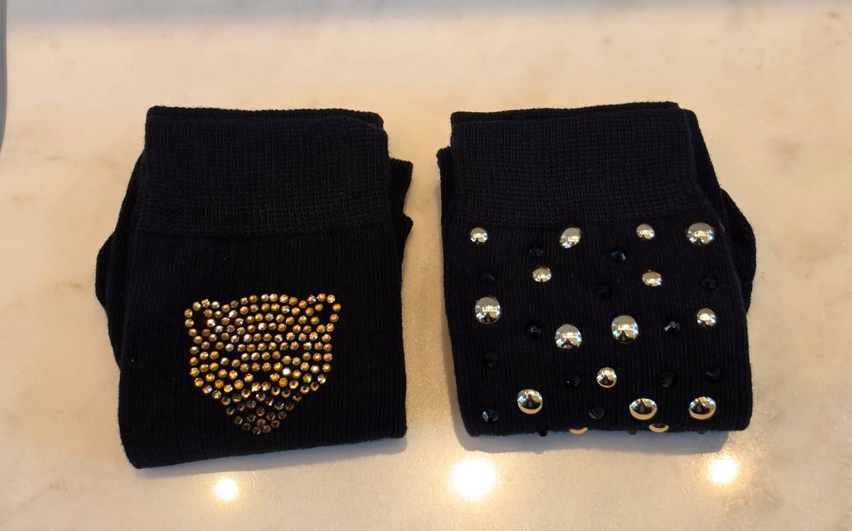 LF2613003 Socks with Pearls and Crystals