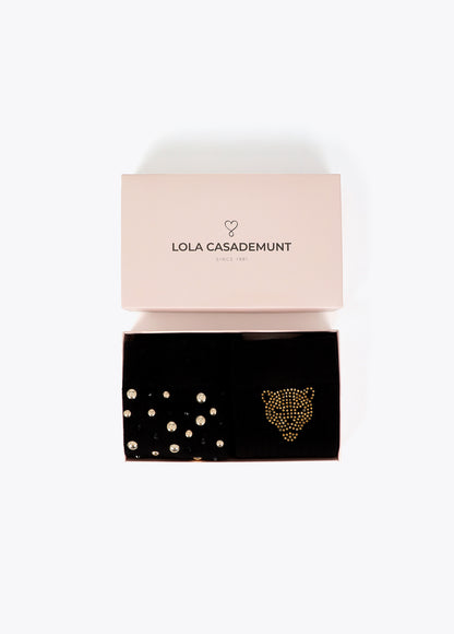 LF2613003 Socks with Pearls and Crystals