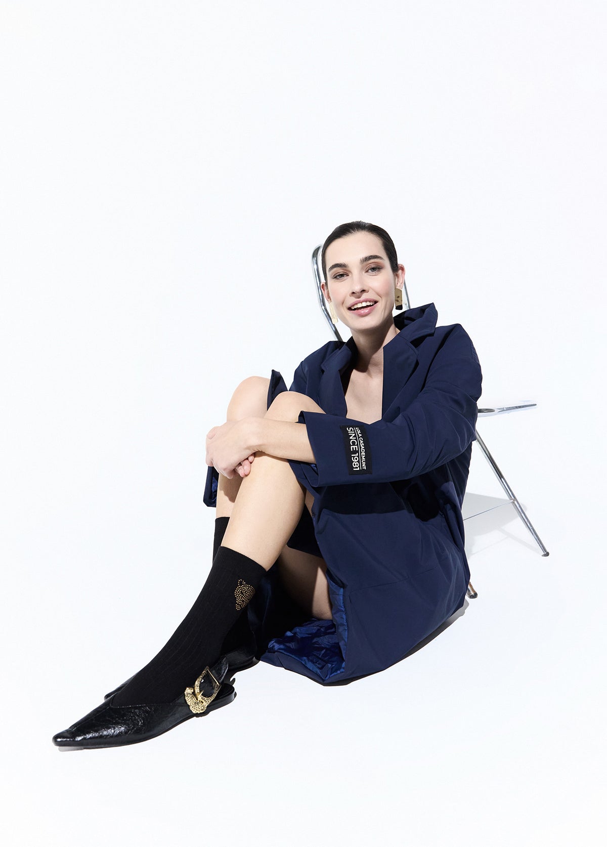 LF2613003 Socks with Pearls and Crystals