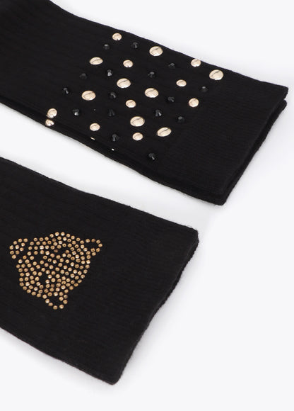 LF2613003 Socks with Pearls and Crystals