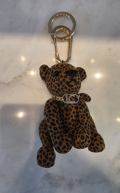 LF2613010 Leopard Fabric Doll Keychain