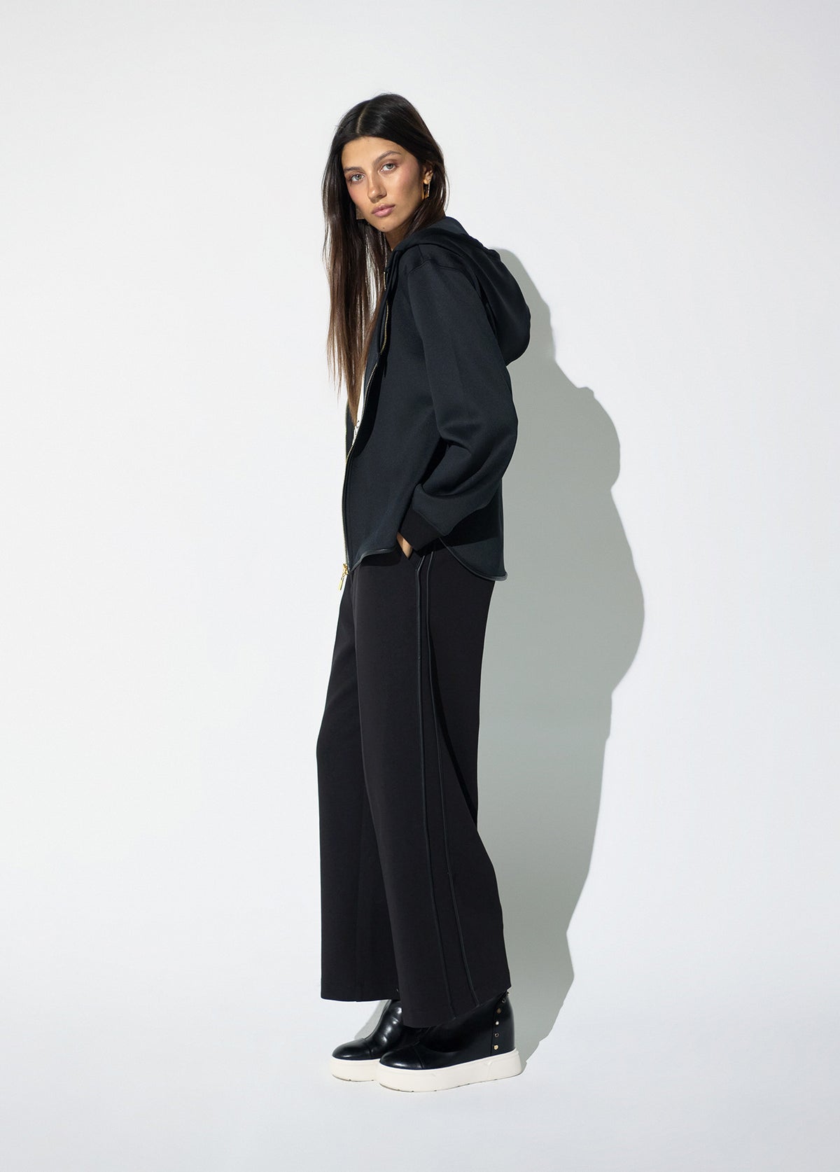 LF2611040/4029 Hooded Long Back Sweatshirt and Jogger Pant