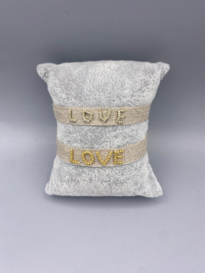 LOVE B-HI-G/S Cotton Yarn Bracelet - Brown Loft