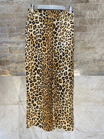 LS2615007/4007 Animal Print Top and Pants قميص وبنطال بنقشة حيوانات - Brown Loft